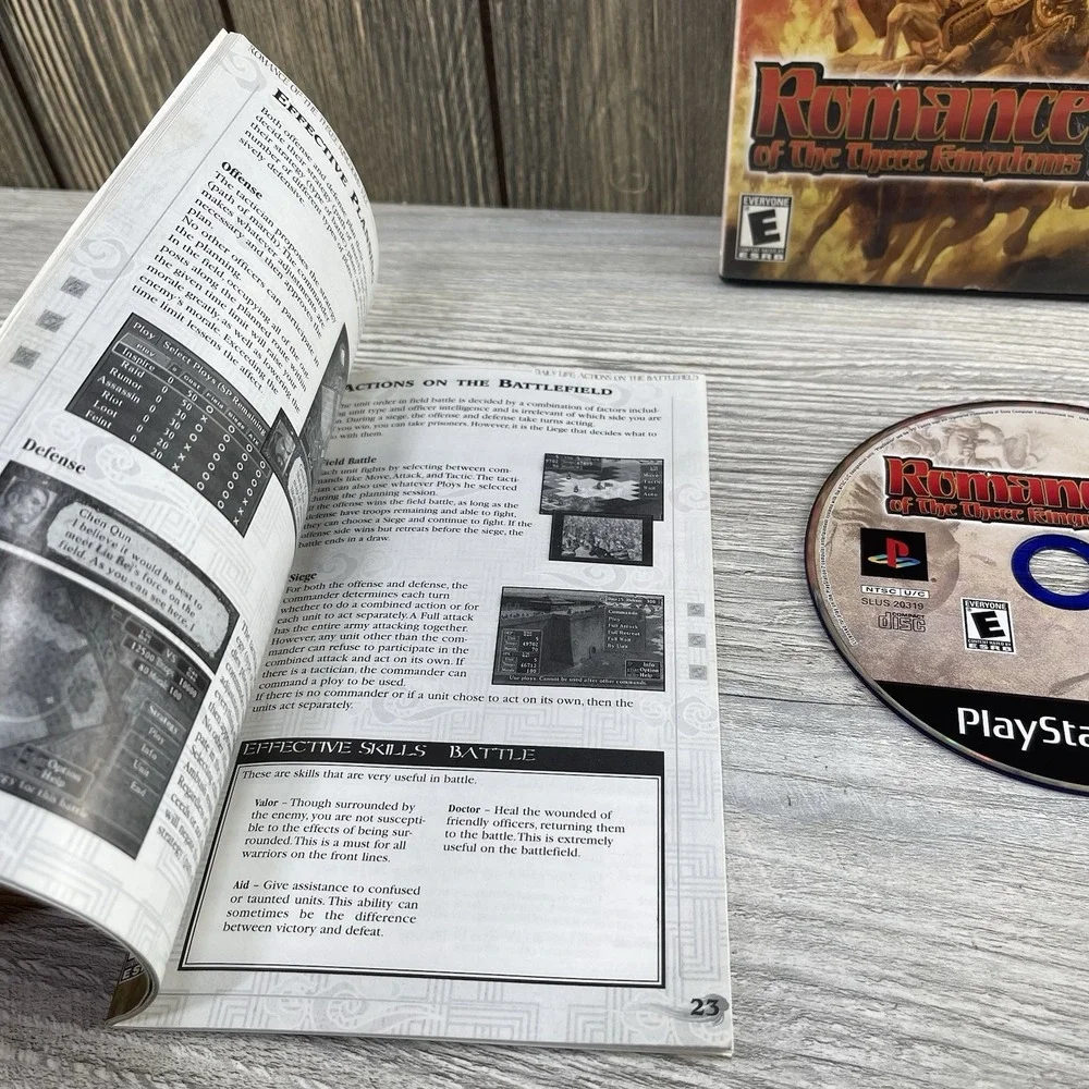Romance of the Three Kingdoms VII (Sony PlayStation 2, 2002) Tested Working